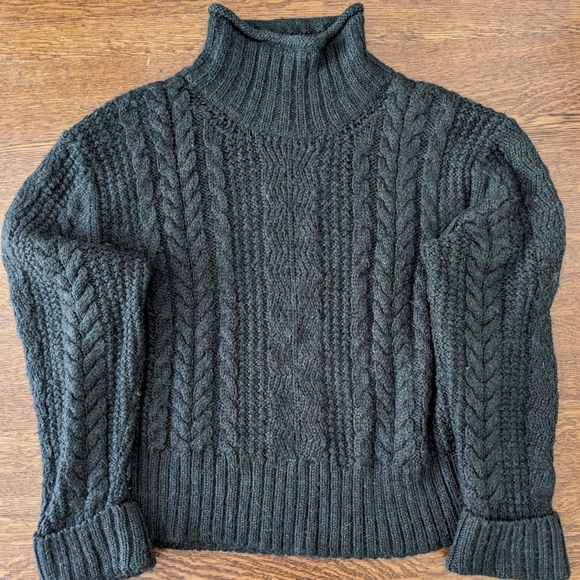 Ciao Lucia Olivier cable knit sweater in Forest green Medium M - Picture 4 of 6